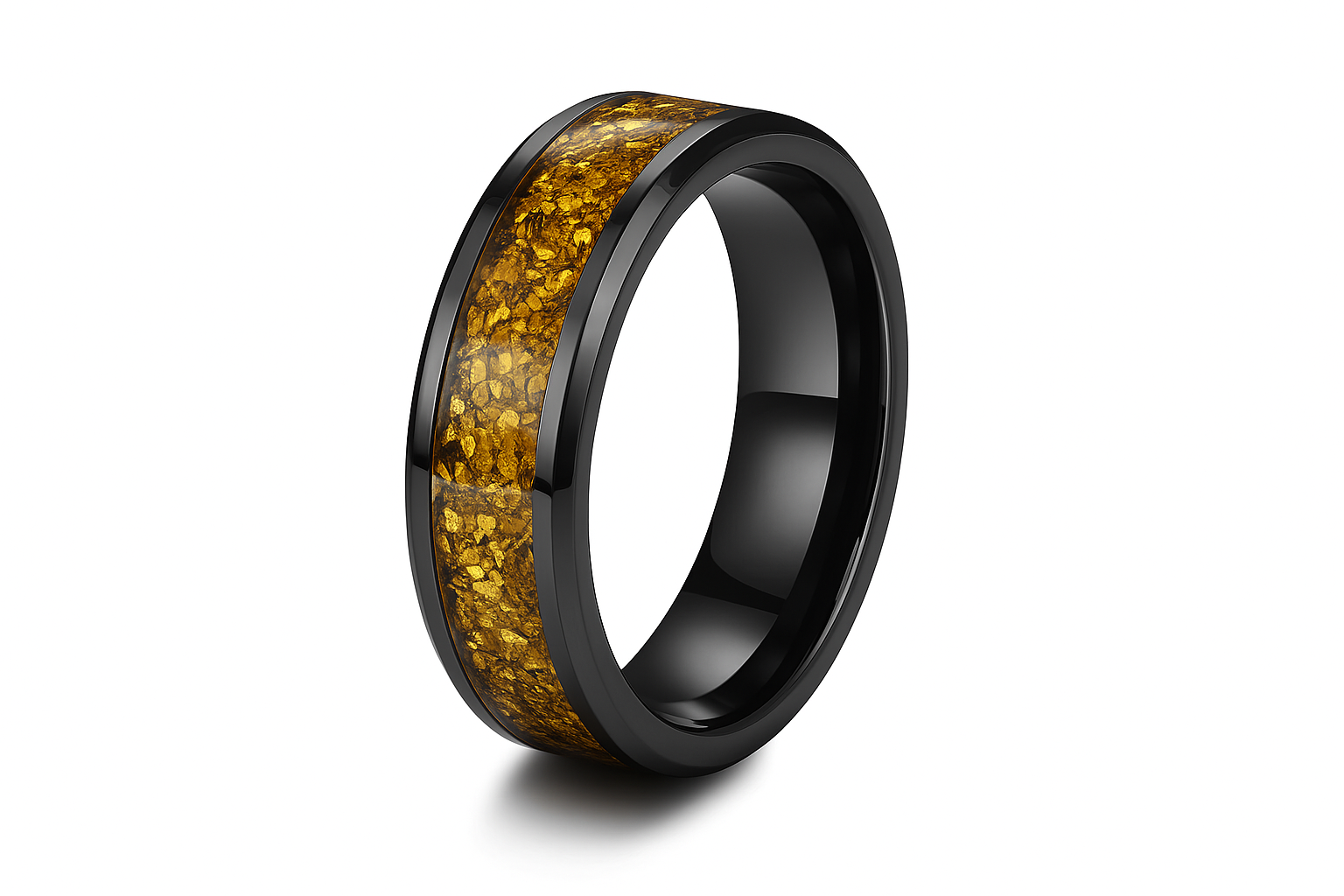 The Gold Rush Ring 24kt hand panned gold inlay