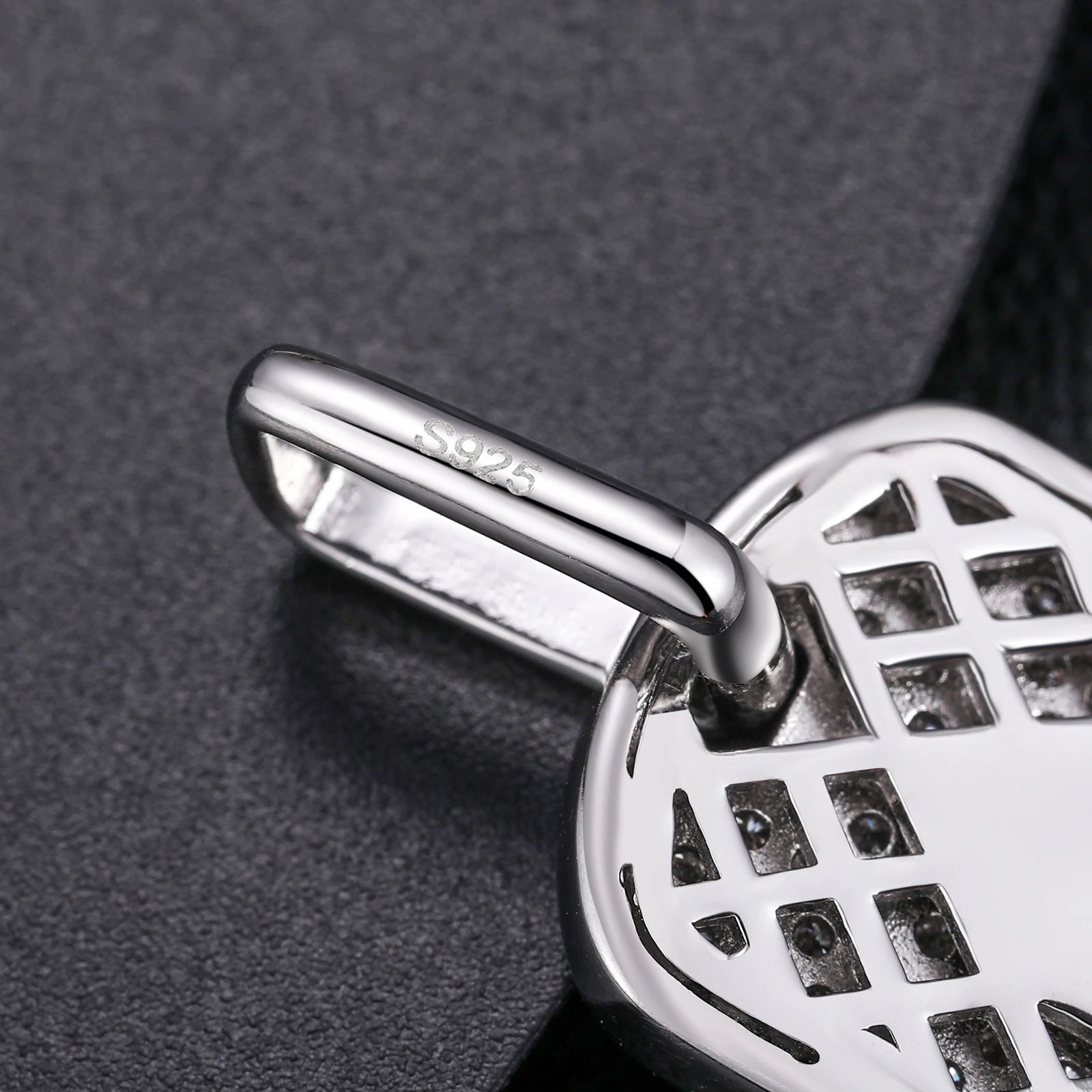 Streamline Tag With Pave Moissanite Diamonds Tag Pendant Real 925 Sterling Silver For Women Men Fine Jewelry Accessories Gift